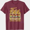 Мужская футболка с дизайном кассетной ленты, ограниченная серия 1986 года, винтажный ретро-стиль, повседневная одежда, подарок на день рождения для него