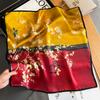 Fashion 100% Pure Silk Headscarf Square Satin Scarf For Women Shawl Foulard Hijab Neckerchief Hair Wrap Bandana Summer Echarpe