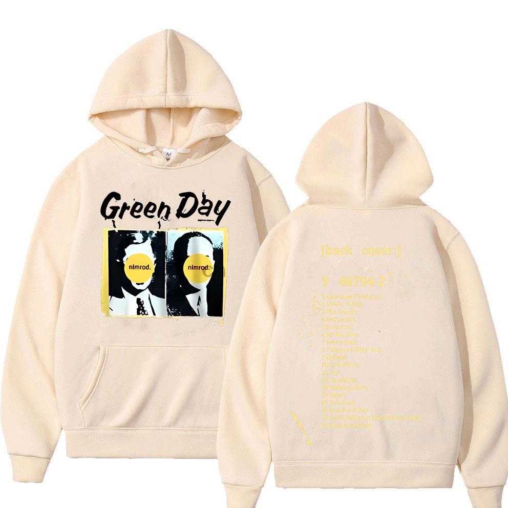 Редкая панк-группа Green Day Nimrod Принт на спине Худи Мужская Винтажная Готическая Рок Толстовка Оверсайз Мужские Хип-Хоп Повседневные Худи