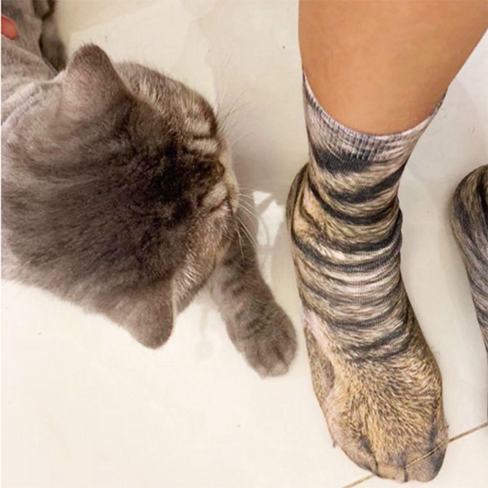 Printing Cotton Hosiery Cat Funny Socks Tube Socks Women Socks 3D Print Animals Sock Men Socks