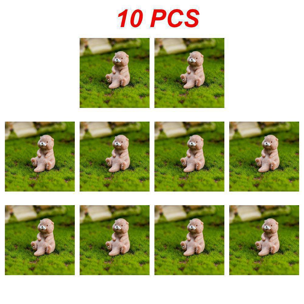 1~10 шт. Милая маленькая фигурка выдры, украшение на торт, кукольный домик, бонсай, модель животного, водяная собака, поделки для дома, кавайный дом