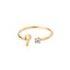 A-Z Initial Rings for Women Open Adjustable Stainless Steel Wedding Ring 2024 Trend Gold Color Couple Jewelry Accessories Gift