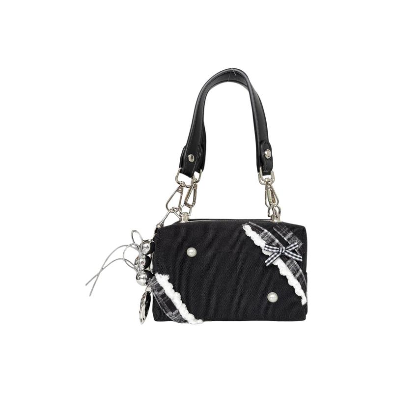 Dior Стиль DIY Косметичка Холст Черная молочная клетчатая ткань Плюш Кружево Элегантный и высококлассный Простой модный повседневный Джинсовая ткань Сумка-органайзер для туалетных принадлежностей