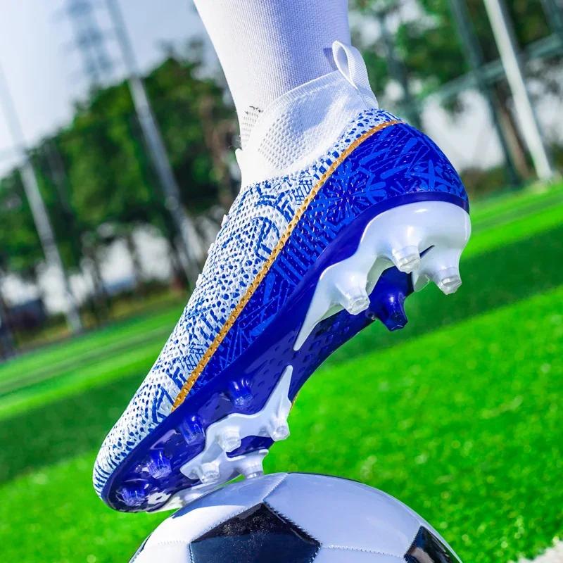 Men Football Boots Society Comfortable TF/FG Unisex Soccer Shoes Grass Training Sneakers Resistant High Quality Football Shoes