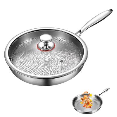 Titanium Pan Pro, титановая сковорода с крышкой, устойчивая к царапинам, антипригарная титановая пищевая сковорода для приготовления пищи