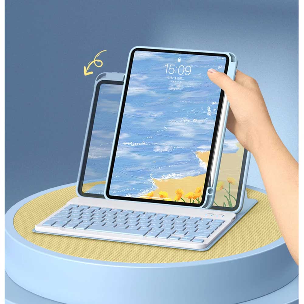Магнитный чехол-клавиатура для iPad Pro 11 Air 4/5 10.9 10-го 10.5 10.2 9/8/7-го поколения Прозрачный чехол с клавиатурой и мышью