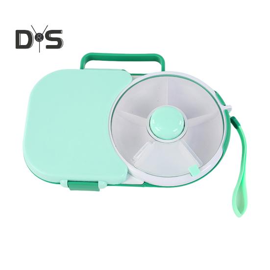 Вращающийся контейнер для закусок с крышкой, вращающийся набор, портативная коробка для конфет для детей, конфетный столик, тарелка для дыни, герметичная коробка для закусок для дома, офиса, школы, пикника