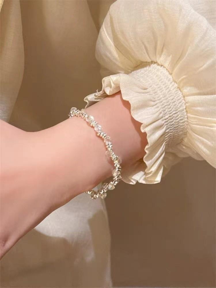 Gorgeous Alloy Plated Crystal Bracelet For Women Sweet And Fresh Irregular Style