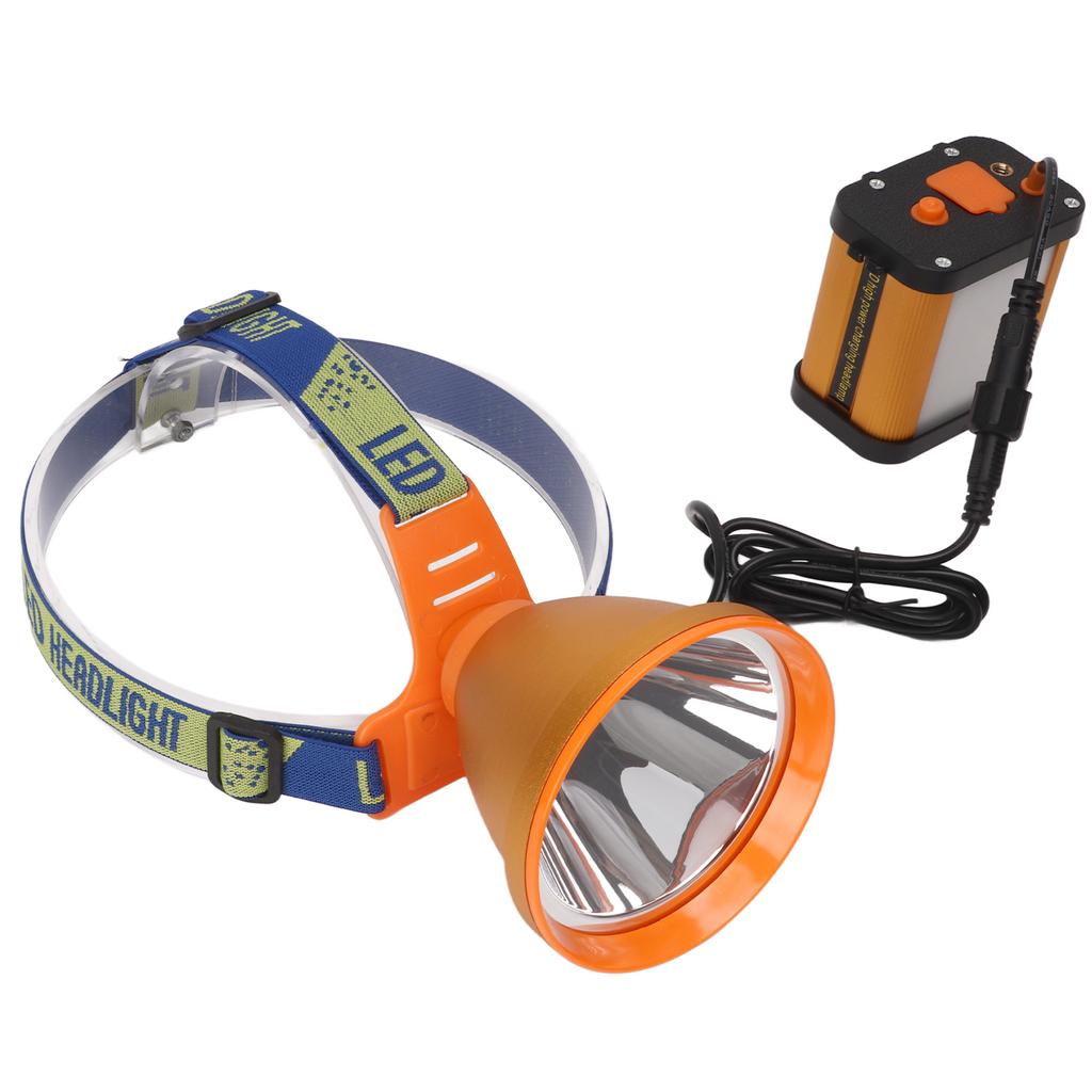 Miner Headlight Super Bright Adjustable Angle LED Headlamp with 6400mAh Lithium Battery