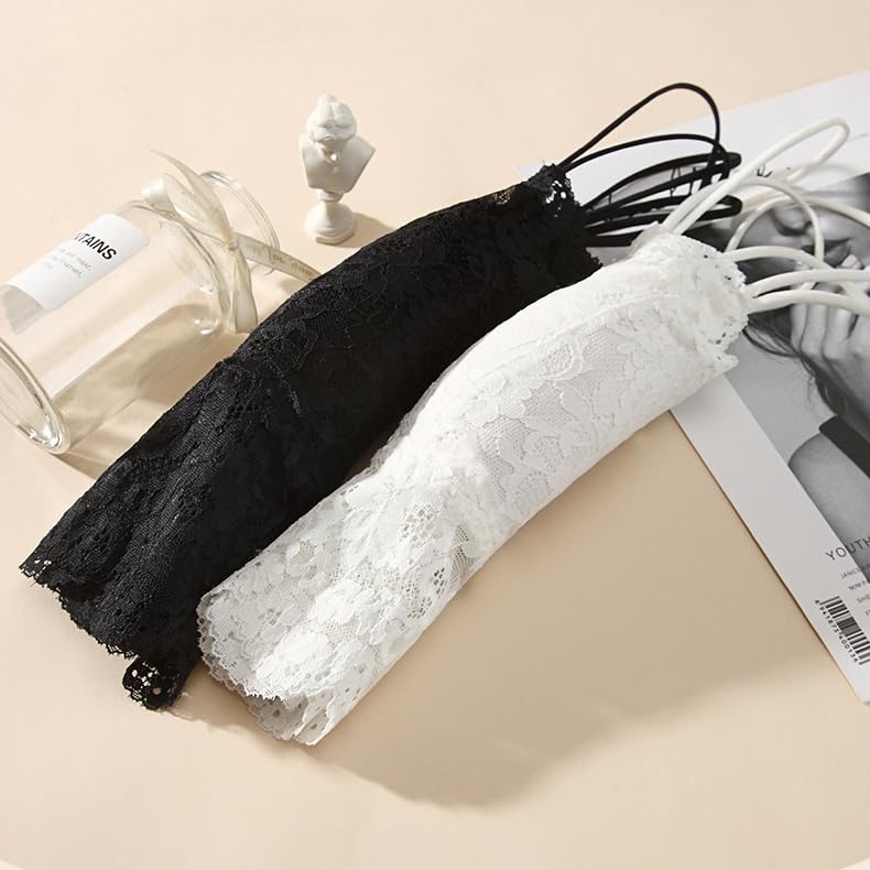 88flix Кружевной бюстье-топ на бретелях с чашками для внутренней ложбинки, с подушечками, беспроводной, (белый)