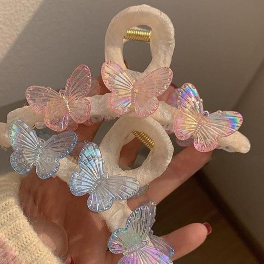 Женские повседневные заколки для волос-папильон, набор из 2 штук