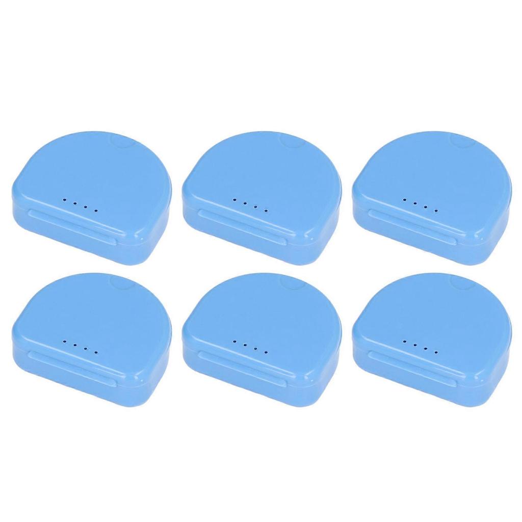 12 Pcs Denture Box Plastic Tooth Dental Orthodontic Retainer Compact Storage Case