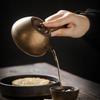 Gilded Retro Handmade Ceramic Side-Handle Teapot with Filter - Gongfu Tea Set