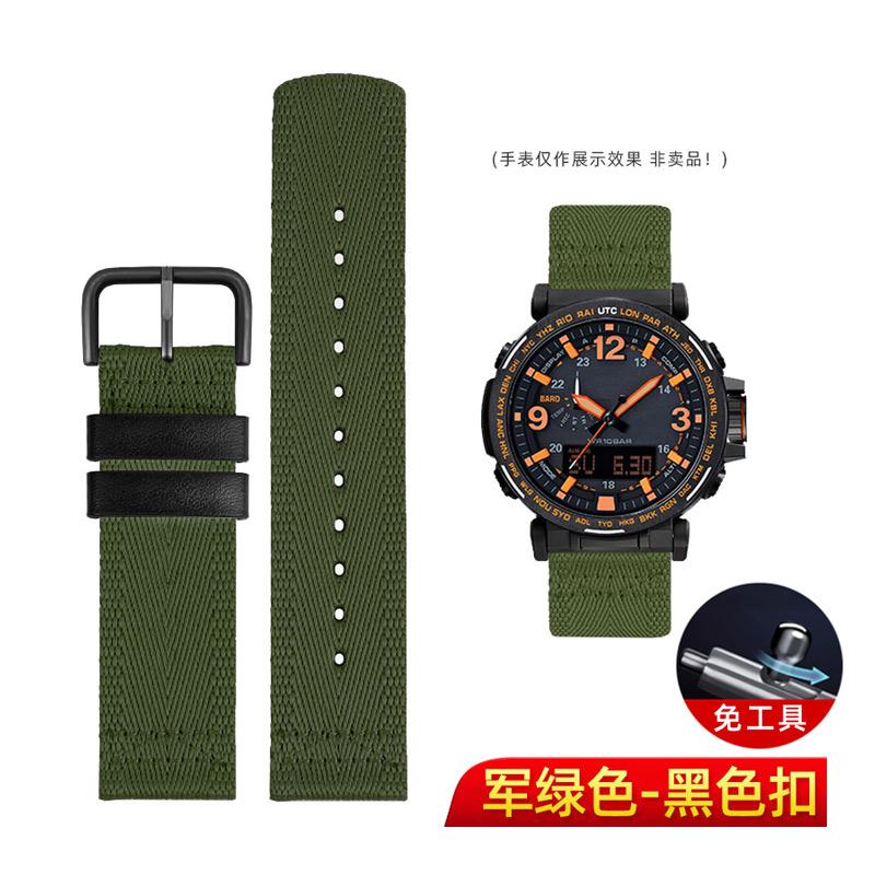 Высококачественный нейлоновый холщовый ремешок для часов Casio серии PROTREK PRG-600YB PRG-650 PRW-6600 GA2000 Силиконовый ремешок Водонепроницаемый браслет