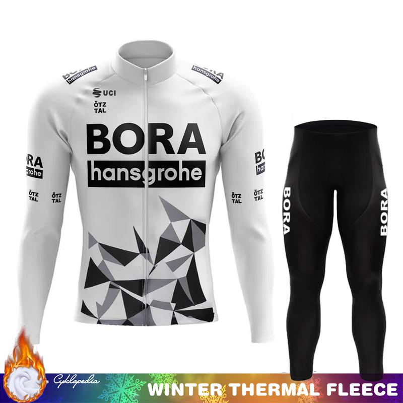 Triathlon Winter Cycling Jersey Men Thermal Fleece Men's Shirt Outfit Retro Mtb Clothing Man Set Bike Bib Clothes