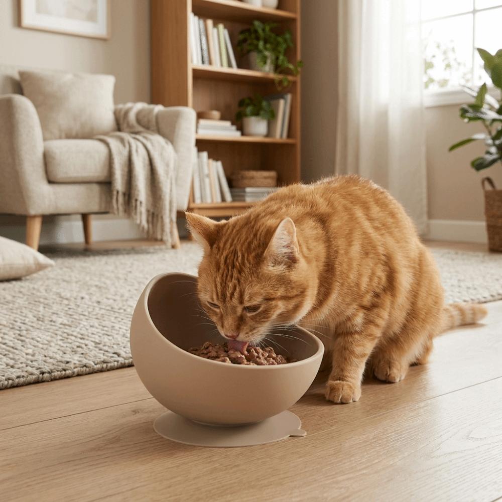 Suction Cups Silicone Pet Bowl Neck Protection Elevated Feeder Portable Dog Food Bowl  Pet Dining