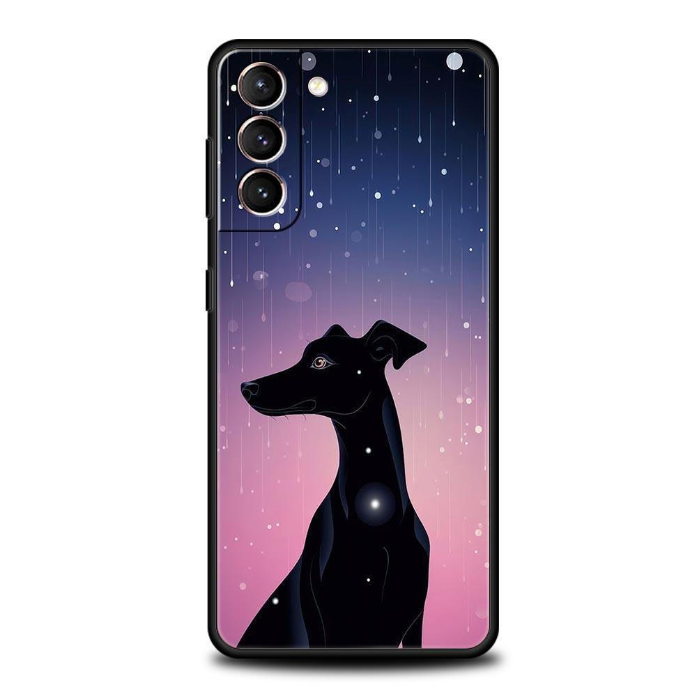 Чехол для телефона Samsung Galaxy S25 Edge S24 S23 S22 S21 Ultra S20 FE 5G S10 S10E S9 Plus Мягкий ТПУ Чехол Собака Гальго Грейхаунд