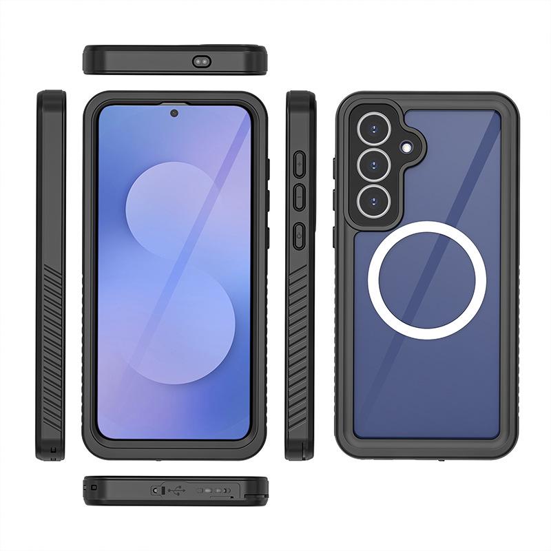 Водонепроницаемый и ударопрочный магнитный кейс для дайвинга для Galaxy S25FE