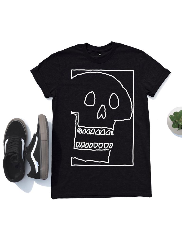 Skull Shirt Skull Print Skull Tshirt Skulls Tshirts Graphic Tees Unisexs Tshirt Skull Print Funny Tshirts