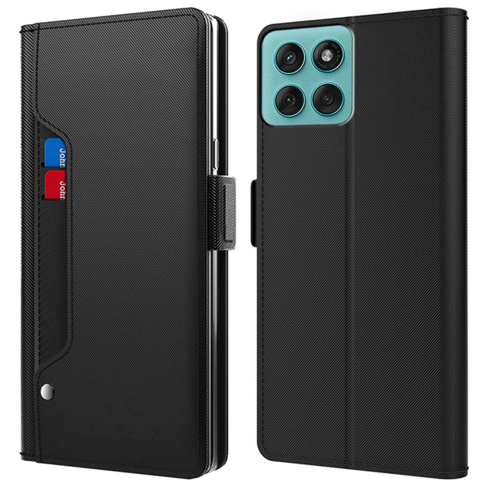 Для Motorola Edge 60 Pro 5G Чехол Подставка Кожаный Чехол для Телефона Держатель для Карт Зеркало