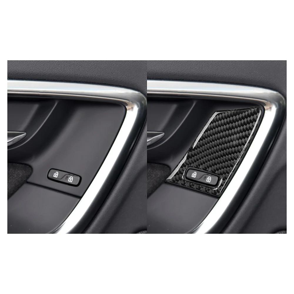 For XC60 2010-2017 Car Window Switch Lifter Button Frame Panel Cover Sticker Carbon Fiber Interior For Volvo S60 V60 2010-2018