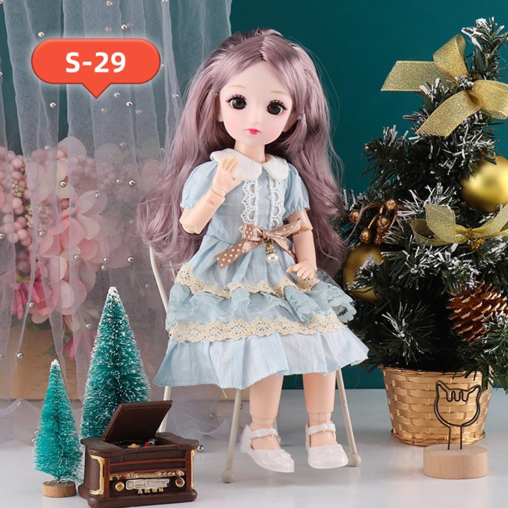 1/6 SD 30cm BJD Dolls Clothes Attractive Eyes Long Hair Dress Up Doll 23 Moveable Joints Anime Toy