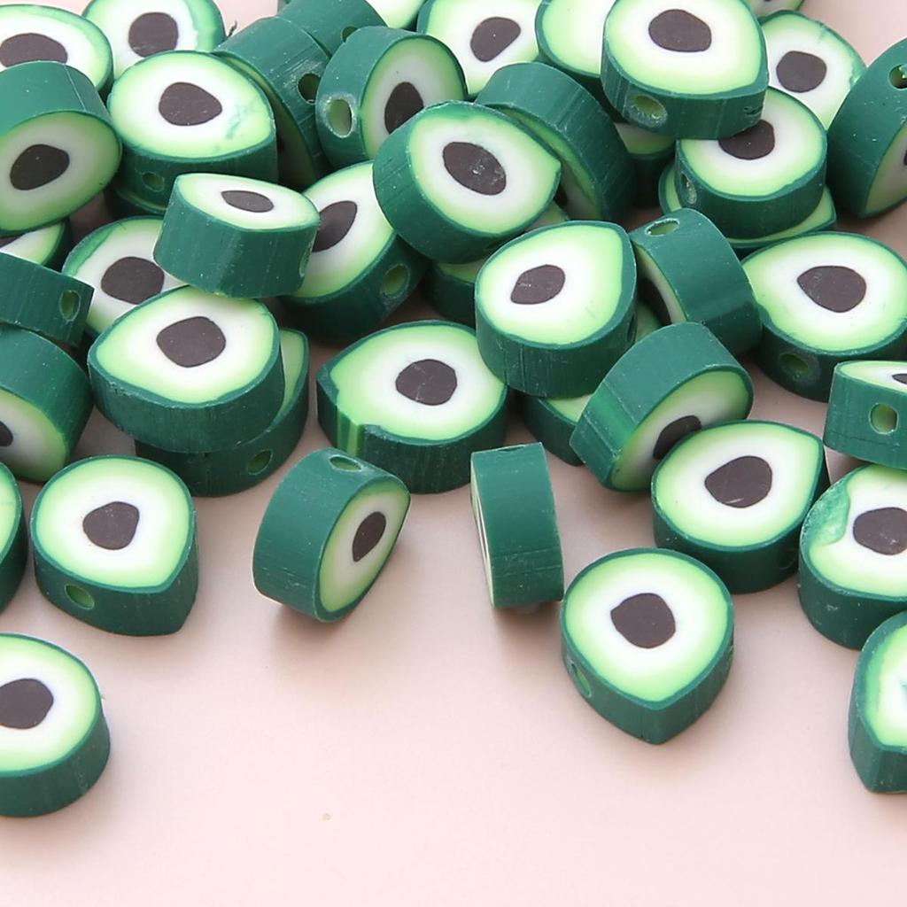 1000Pcs Mixed Color Fruit Style Polymer Clay Spacer Beads For Jewelry Making