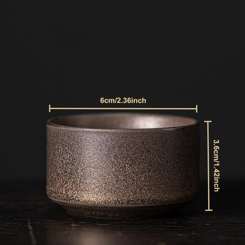 Японская позолоченная чайная чашка керамическая китайская посуда для кунг-фу набор маленькая чашка мастера ретро керамическая кружка бытовая посуда для напитков чайная церемония