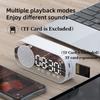 USB Вставной Зеркальный Цифровой Будильник Таймер Поддержка TF FM Радио Беспроводной Динамик Сабвуфер Настольный Музыкальный Плеер