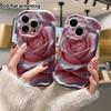 Phone Case: 2D flat, fits iPhone 12/13/14/15/16/17/18 Pro, phone accessory, silver glitter rose, perfect Christmas or Halloween gift