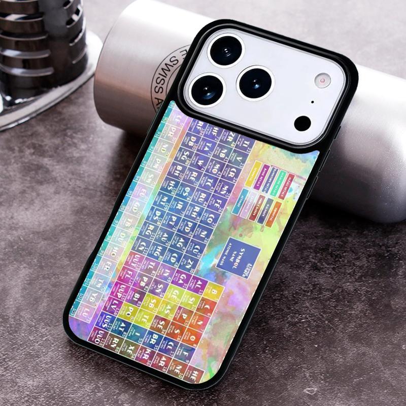 Periodic Table Of Elements Phone Case for iPhone 17 16 15 Pro Max Air 14 13 12 11 Plus Shockproof Capa Cover
