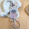 Matching Hello Kitty Charm Wrist Strap Print Phone Case For iPhone 15 16 17 Pro Max INS Cute Sweet Style Large Window Shockproof