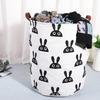 Корзина для белья Милый кролик Хлопок 40x40x50см Корзина для грязной одежды Корзина для хранения Водонепроницаемая подкладка