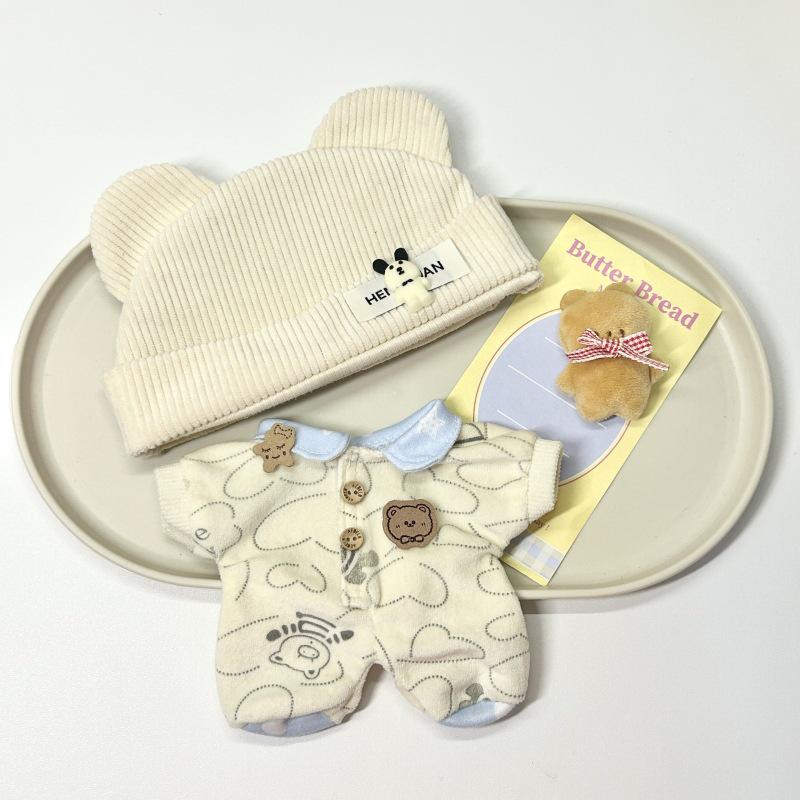 20cm Cotton Winter Doll Outfit - Cute Plush Clothing Set