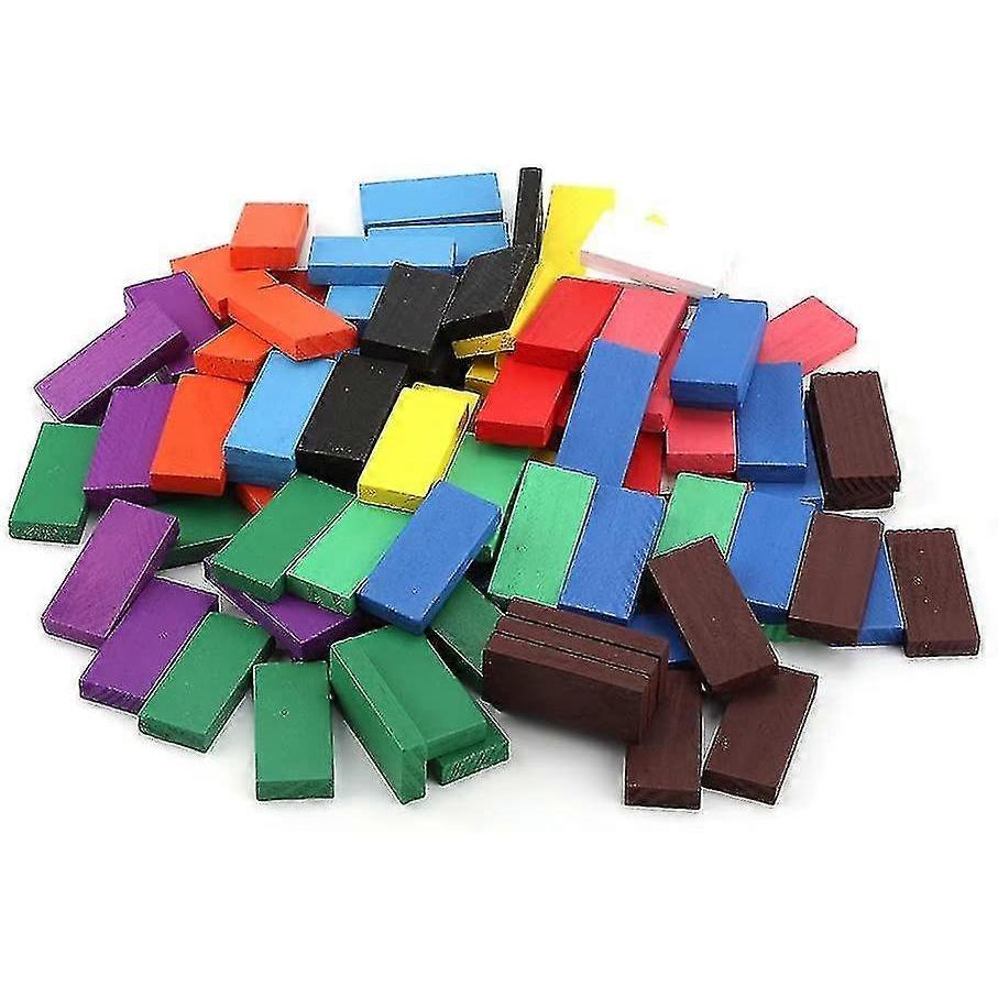 120pcs Wooden Domino Block Set Domino Racing Toy