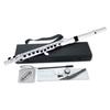 NUVO Plastic Wind Instrument Flute C Key Student Flute Student Flute N230SFWB Exclusive 2.0 White/Black [With Semi-hard Case] []