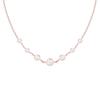 Silver Rose Gold Zircon Studded Necklace Gifts for Women Girls