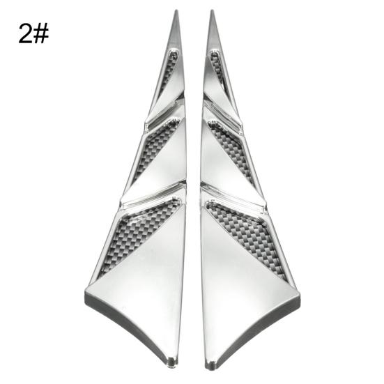 1 Pair Car Vehicle Hood Simulation Side Air Vent Outlet Cover Sticker Decoration