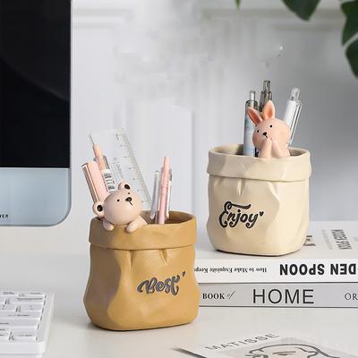 Многофункциональный держатель для ручек в стиле животных Craft Kawaii, подставка для ручек, подставки для карандашей для стола, большие офисные аксессуары, канцелярские принадлежности
