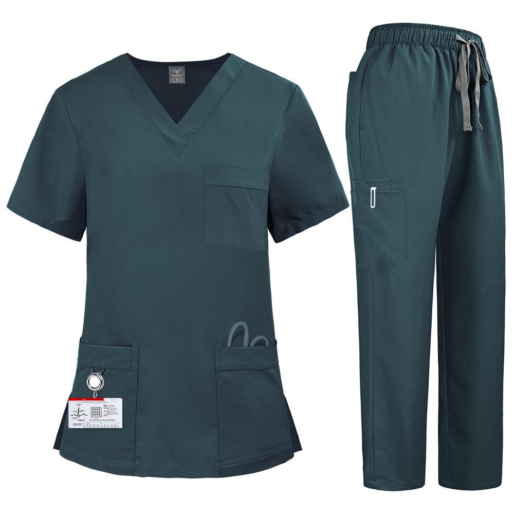 Unisex Medical Uniforms Men Women Nursing Clothes Beauty Costume Nurse Scrubs Sets Doctor Dentist Workwear Clinical Tops Pants