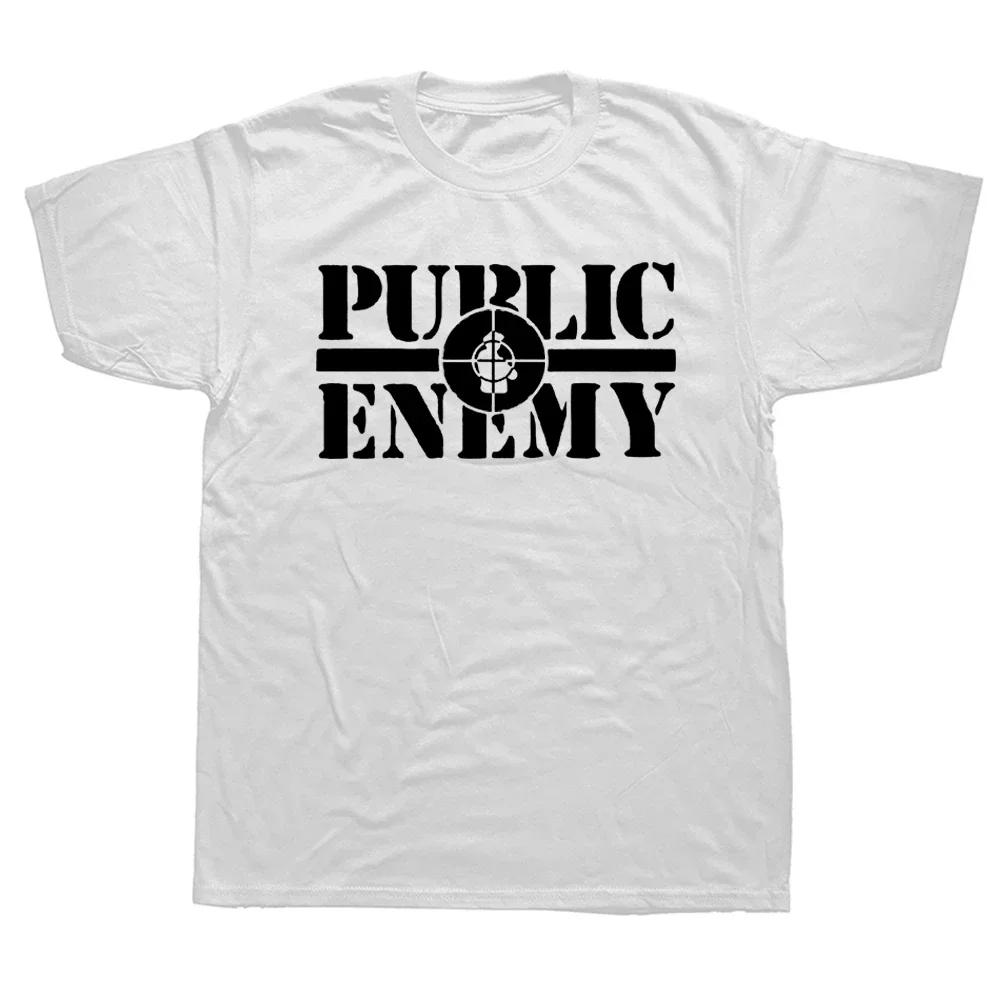 Смешные футболки с принтом Public Enemy, повседневная мода, хлопок, уличная одежда, короткий рукав, летние, мужские, большого размера