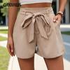 Широкие брюки, летние женские повседневные женские шорты на шнуровке