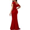 Spring 2024 Women's Off-Shoulder Sleeveless Bodycon Formal Dress
