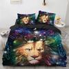 Комплект постельного белья с изображением животных, 3D-принт, лиса, дракон, волк, тигр, милый, крутой стиль, комплект постельного белья размера «king-size», полиэстер, покрывало