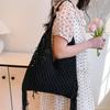 Весенняя новинка простой дизайн плетёная сумка-тоут с镂шками повседневный пляжная сумка через плечо в стиле приморского курорта