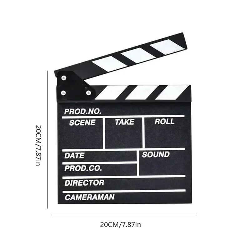1PC Vlog Recording Recording Clapboard TV Movie Clapboard Photography Props Wooden Director Video Scene Clapboard