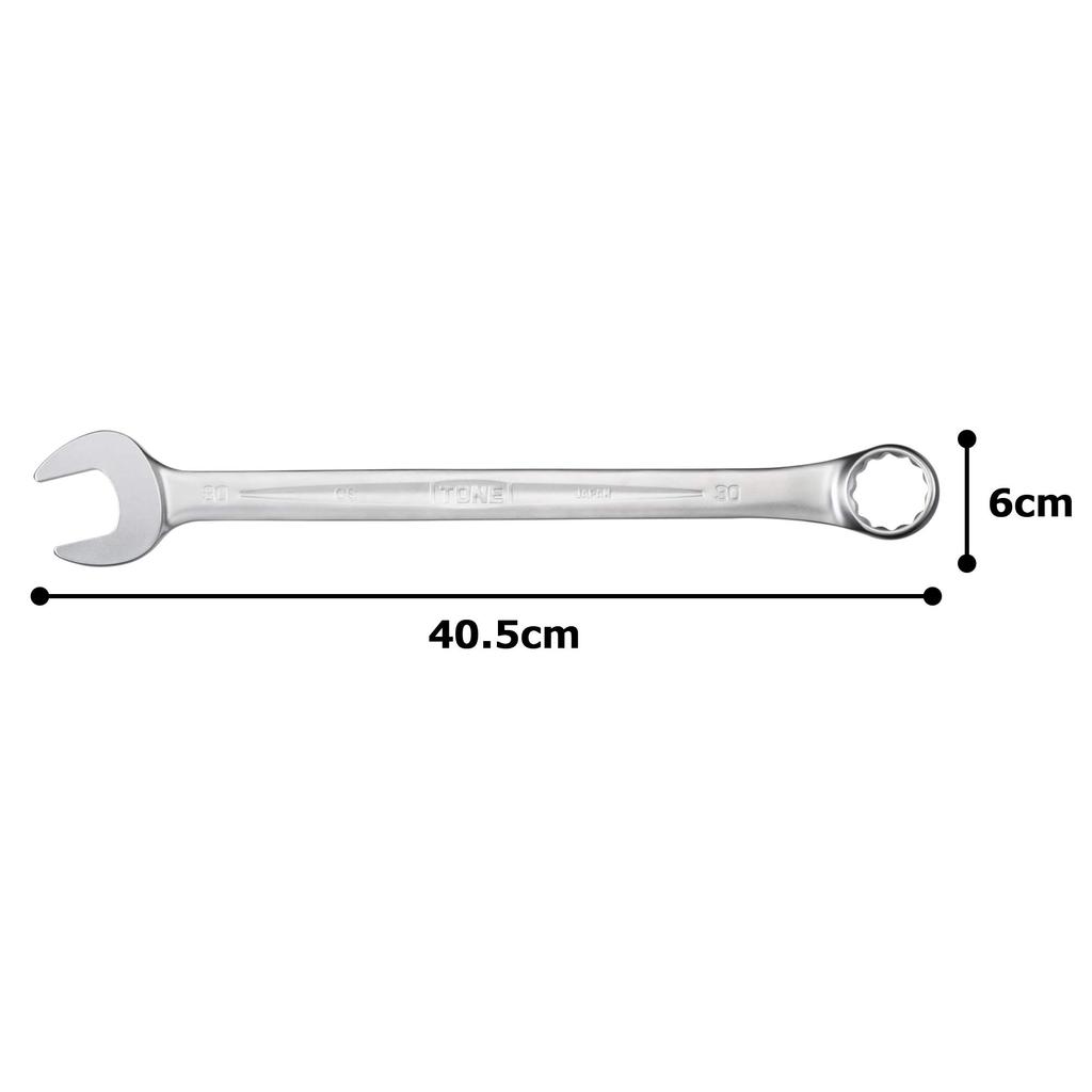 TONE Combination Spanner Width Across Flats 30mm CS-30