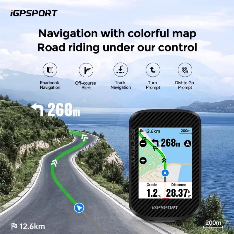 iGPSPORT BSC300T 32G M80 SPD CAD HR70 Touch-screen Bike Computer Global Colorful Map Wireless Cycling Computer  Support E-bike