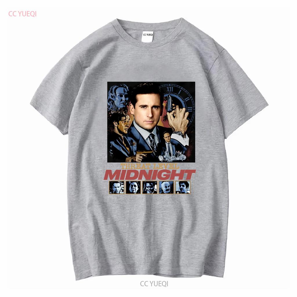 The Office Threat Level Midnight Retro Vintage Classic T Shirt Long Or Short Sleeves Vintage Washed Slightly Fashion Homme