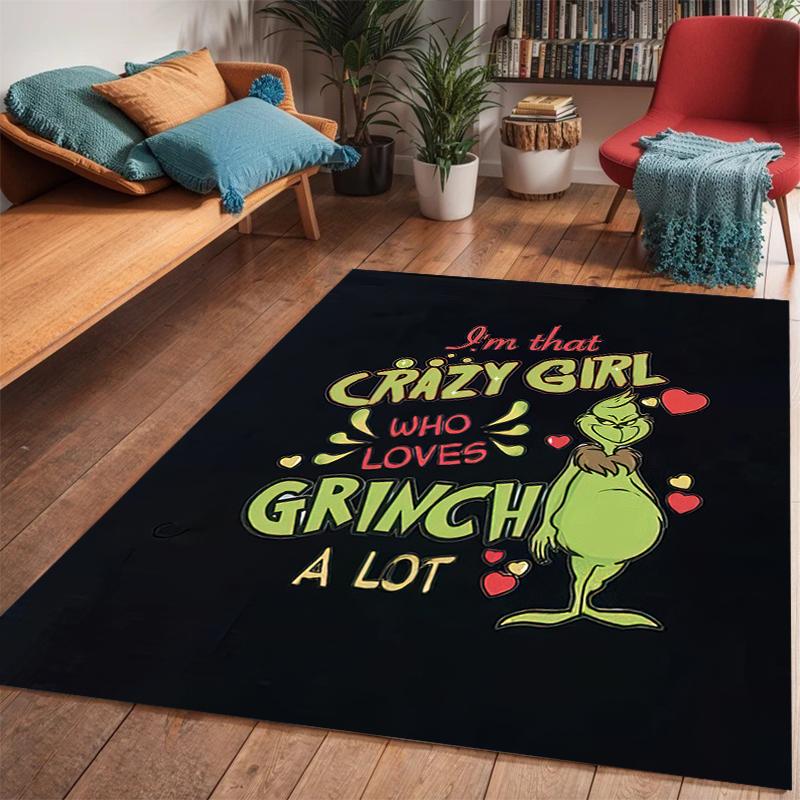 1PC Grinch Rug - home decoration Carpet For Living Room Bedroom Flooring Computer Chair Area Rug